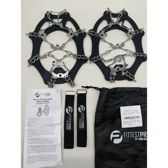 Ice Snow Anti Slip Spikes Grips Grippers Crampons Ice Cleats For Shoes Boot XL - Picture 6 of 14